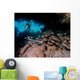 Diver Shines Light Cavern Wall Decal