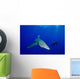 Diver Follows Oceanic Whitetip Wall Decal