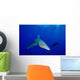 Diver Follows Oceanic Whitetip Wall Decal