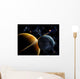 Two Artificial Moons Travelling Wall Decal