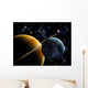 Two Artificial Moons Travelling Wall Decal