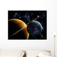 Two Artificial Moons Travelling Wall Decal