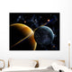 Two Artificial Moons Travelling Wall Decal