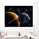 Two Artificial Moons Travelling Wall Decal