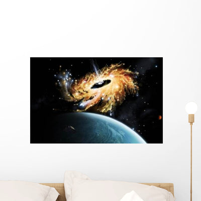Space Shuttle Tries to Wall Mural shown on a wall