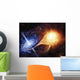 Binary System Orbiting near Wall Decal