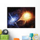 Binary System Orbiting near Wall Decal