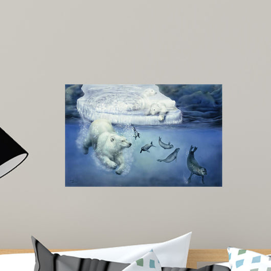 Polar Bears Seals Wall Decal
