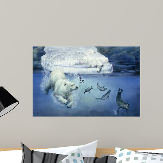 Polar Bears Seals Wall Decal