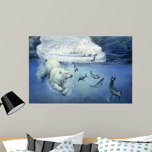 Polar Bears Seals Wall Decal