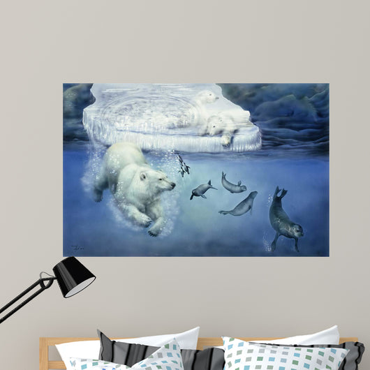 Polar Bears Seals Wall Decal
