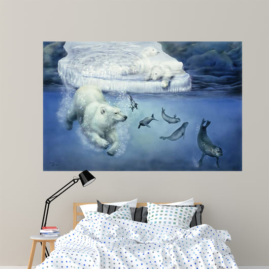 Polar Bears Seals Wall Decal