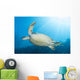 Green Sea Turtle Reef Close-up Wall Decal