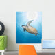 Green Sea Turtle Vertical Wall Decal