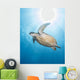 Green Sea Turtle Vertical Wall Decal