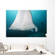 Manta Ray Manta Alley with Diver Wall Decal