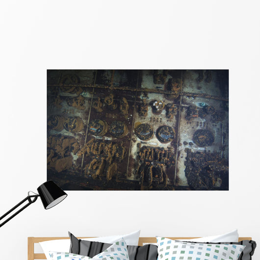 Engine Room Controls inside Wall Decal