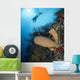 Diver with Sponge Reef Wall Decal