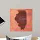 Illinois State Words Wall Mural
