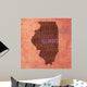Illinois State Words Wall Mural
