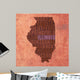 Illinois State Words Wall Mural