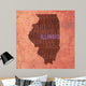 Illinois State Words Wall Mural