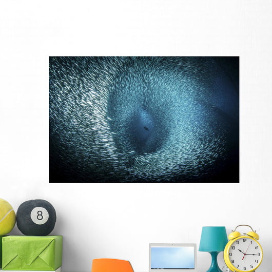 Cormorant Dives into Sea Wall Decal