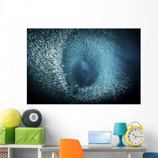 Cormorant Dives into Sea Wall Decal