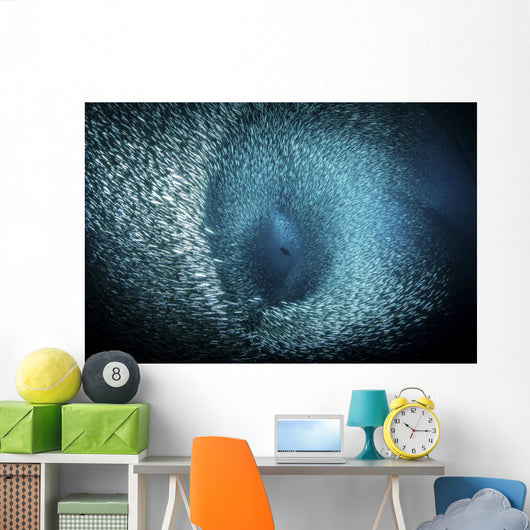 Cormorant Dives into Sea Wall Decal