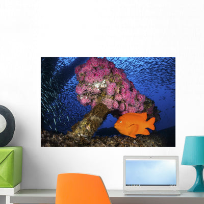 Anemone's Decorate Structure Oil Wall Decal shown on a wall