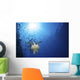 Green Sea Turtle Soars Wall Decal