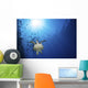 Green Sea Turtle Soars Wall Decal