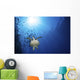 Green Sea Turtle Soars Wall Decal