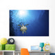 Green Sea Turtle Soars Wall Decal