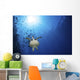 Green Sea Turtle Soars Wall Decal