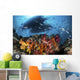 Two Boats above Coral Wall Decal
