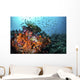 Orange Corals and Fish Landscape Wall Decal