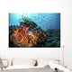 Orange Corals and Fish Landscape Wall Decal