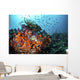 Orange Corals and Fish Landscape Wall Decal