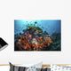 Orange Corals and Fish Wall Decal