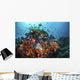 Orange Corals and Fish Wall Decal