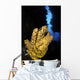 Yellow Sponge Sits Mouth Wall Decal