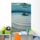 Stingray Swimming across Sand Wall Decal