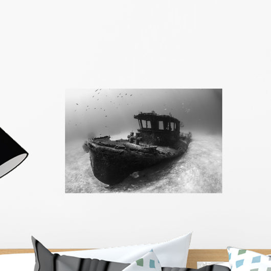 Tugboat Wreck Bahamas Wall Decal