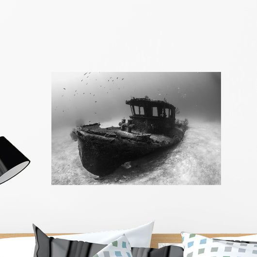 Tugboat Wreck Bahamas Wall Decal