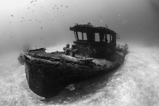 Tugboat Wreck Bahamas Wall Decal