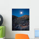Moonlight Illuminates Rugged Terrain Wall Decal