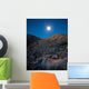 Moonlight Illuminates Rugged Terrain Wall Decal