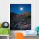 Moonlight Illuminates Rugged Terrain Wall Decal
