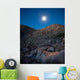 Moonlight Illuminates Rugged Terrain Wall Decal